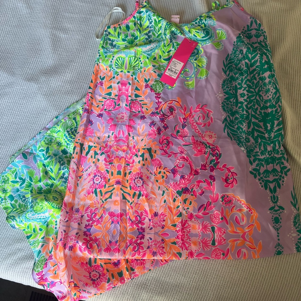 NWT LILLY PULITZER SIZE XS BELLALYN MIDI SLIP DRESS *SUNSHINE VIBES*